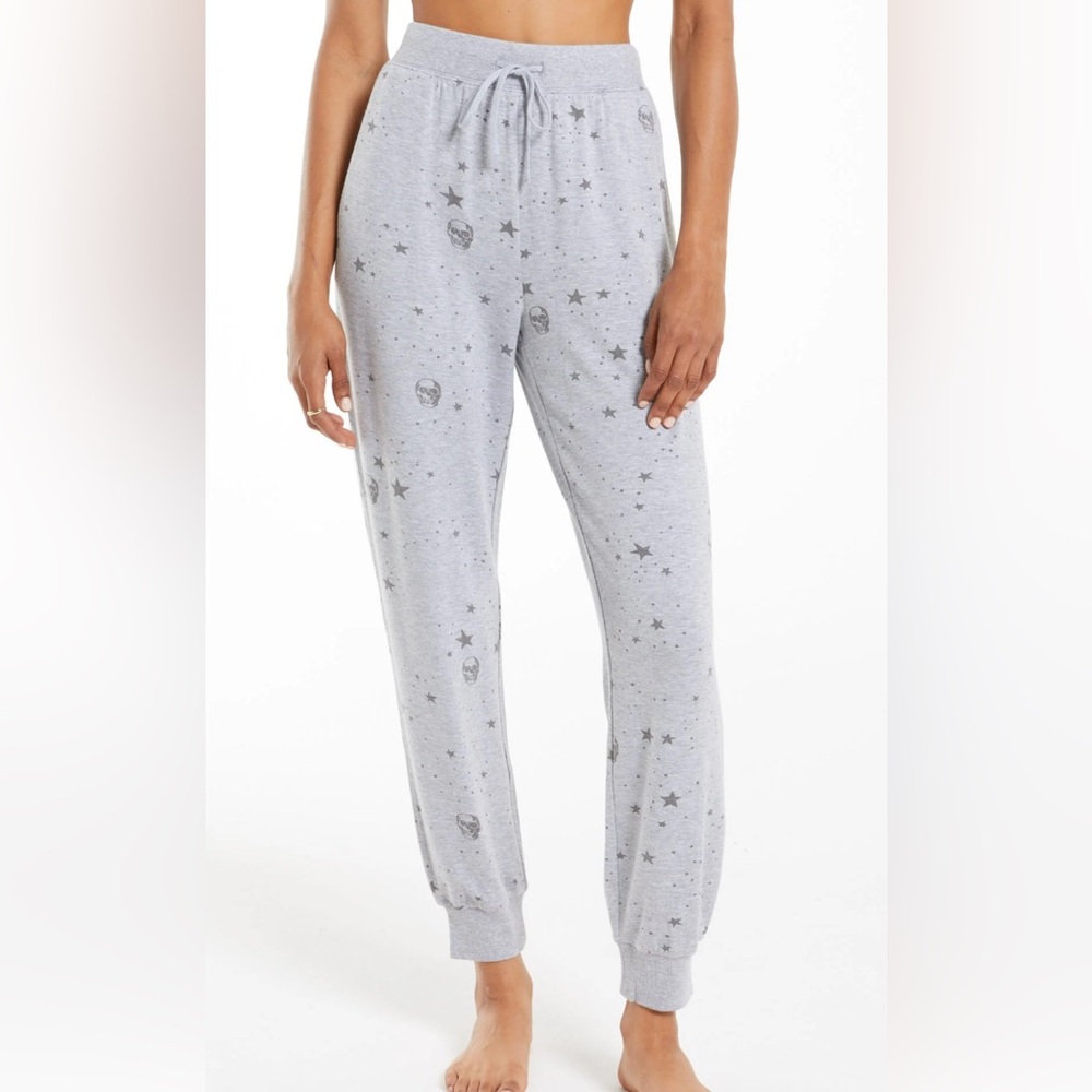 Z Supply Gray Star Print Lounge Pants